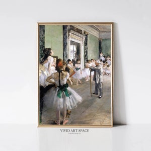Aula de dança de balé Edgar Degas | Pintura impressionista de retrato de bailarina | impressão da arte do dançarino | Arte de parede para impressão | Download Digital