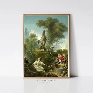 The Meeting by Jean Fragonard | Rococo Painting Print | Classical Art Print | Vintage Art Print | Printable Wall Art | Digital Download