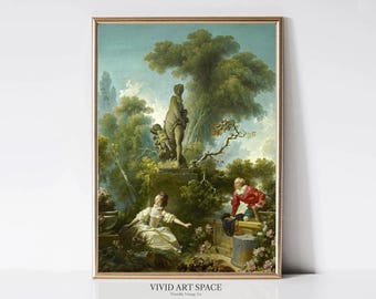 The Meeting by Jean Fragonard | Rococo Painting Print | Classical Art Print | Vintage Art Print | Printable Wall Art | Digital Download
