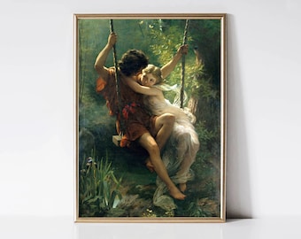 Primavera di Pierre Auguste Cot / Stampa artistica preraffaellita / Stampa di ritratto vintage / Arte murale stampabile / Download digitale