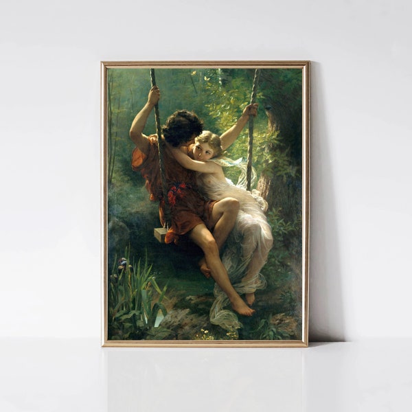 Springtime by Pierre Auguste Cot | Pre-Raphaelite Art Print | Vintage Portrait Painting Print | Printable Wall Art | Digital Download