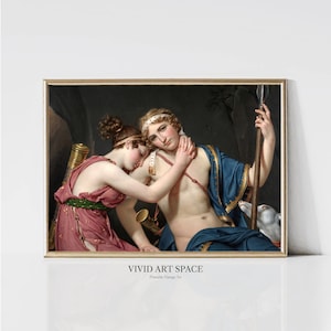 Farewell of Telemachus and Eucharis, Jacques-Louis David | Neoclassical Painting | Classic Art Print | Printable Wall Art | Digital Download