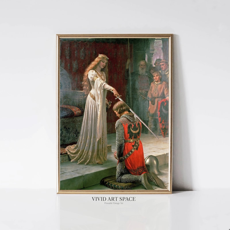 Knight Painting Vintage - Etsy