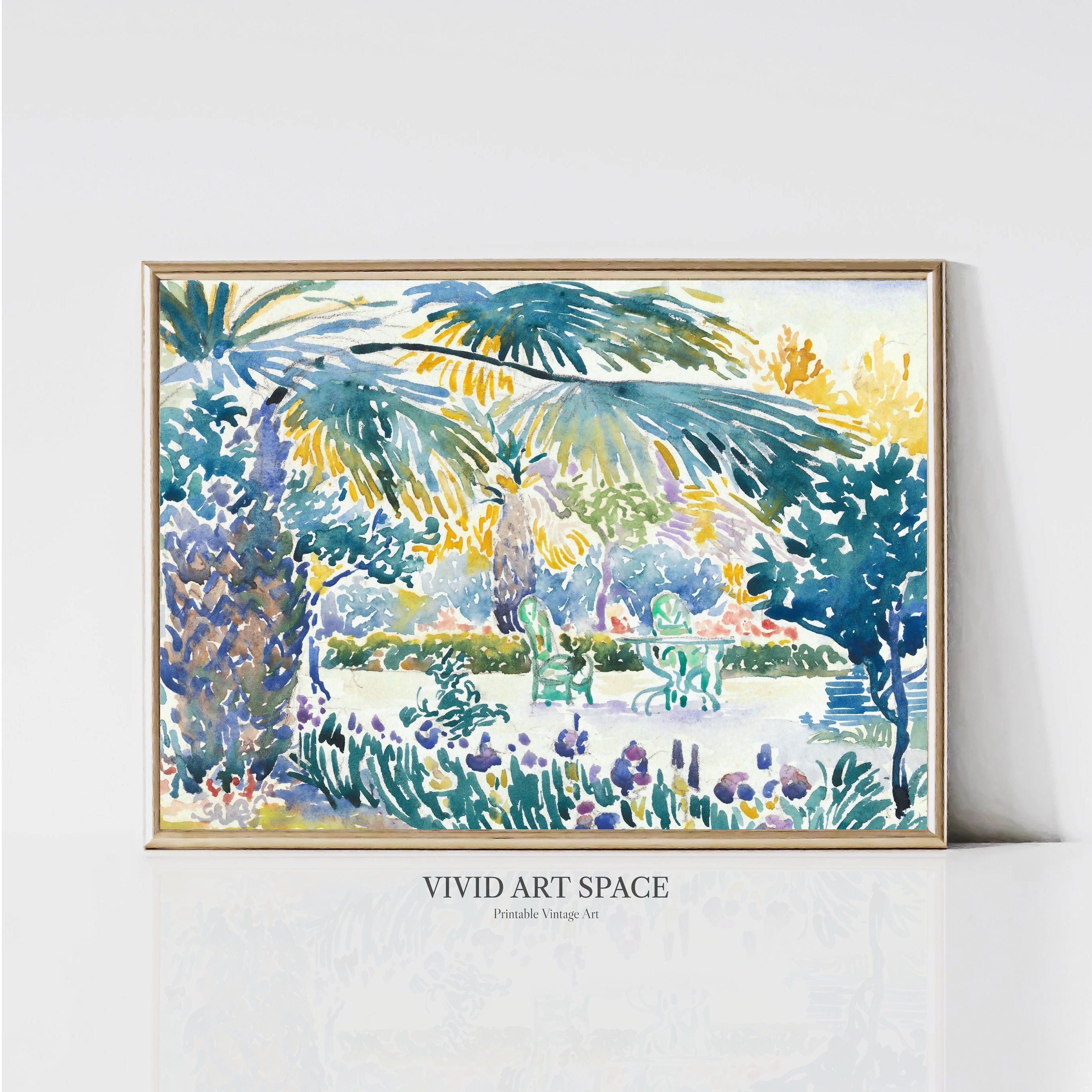 Henri Matisse Garden of the Painter | Fauvism Landscape Painting | Colorful Abstract Art Print | Printable Wall Art | Digital Download