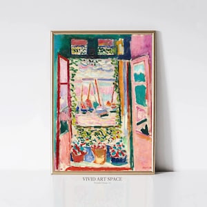 Janela aberta de Henri Matisse | Pintura Fauvista | Pôster colorido moderno | Impressão de arte abstracta | Arte de parede para impressão | Download Digital