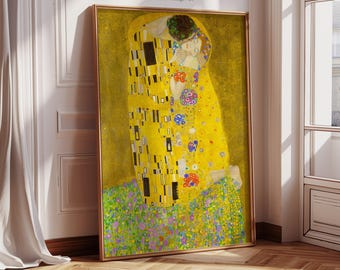 Gustav Klimt Painting Print - The Kiss | Canvas Print | Giclée Print | Fine Art Print | Large Wall Art Print | Symbolist Art Poster