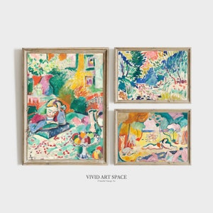 Henri Matisse Set of 3 Prints | Fauvism Gallery Wall Set | Modern Painting | Colorful Poster | Printable Wall Art | Digital Download