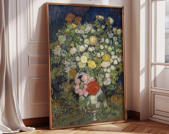 Vincent van Gogh Painting Print: Bouquet of Flowers | Canvas Print | Giclée Print | Fine Art Print | Large Wall Art Print | Impressionism