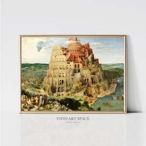 The Tower of Babel, Pieter Bruegel the Elder | Renaissance Classical Painting | Classic Art Print | Digital Download | Printable Wall Art