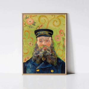 Vincent van Gogh Postman Joseph Roulin | Impressionist Painting | Man Portrait Print | Printable Wall Art | Digital Download