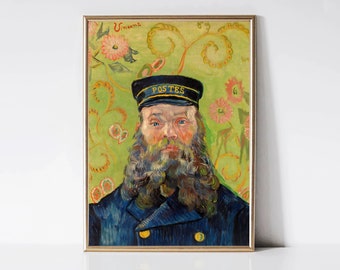 Portrait Van Gogh the Postman Joseph Roulin Wall Art Painting PRINTABLE ...