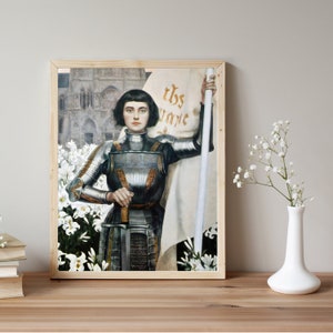 Joan of Arc by Albert Lynch Woman Portrait Painting Art Nouveau Painting Vintage Saint Print Printable Wall Art Digital Download image 6