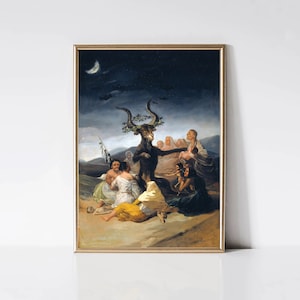 Francisco Goya Witches Sabbath | Classical Painting | Classic Art Print | Romanticism Devil Print | Printable Wall Art | Digital Download