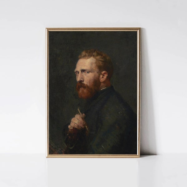 Portrait of Van Gogh by John Russell | Vintage Portrait Painting | Impressionist Man Portrait Print | Printable Wall Art | Digital Download