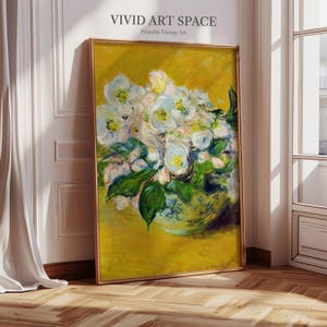 Claude Monet Painting Print - Christmas Roses | Canvas Print | Giclée Print | Fine Art Print | Large Wall Art Print | Impressionist Poster