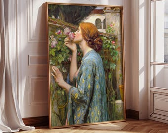 Waterhouse Painting Print - The Soul of the Rose | Canvas Print | Giclée Print | Fine Art Print | Large Wall Art Print | Pre-Raphaelite Art