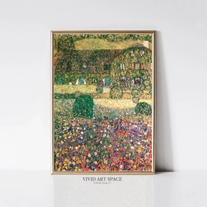 Gustav Klimt A Forester&#39;s House in Weissenbach I | Modernist Cityscape Print | Symbolist Painting | Printable Wall Art | Digital Download