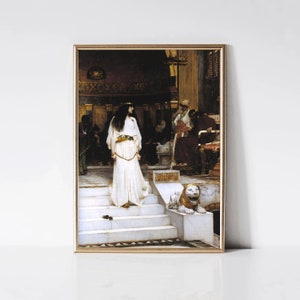 Mariamne Leaving the Judgement Seat of Herod by John William Waterhouse | Printable Vintage Portrait Painting | Instant Digital Download