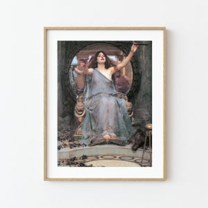 Circe ofrece una copa a Ulises (John William Waterhouse) / Impresión artística prerrafaelita / Retrato / Arte mural imprimible / Descarga digital imagen 5