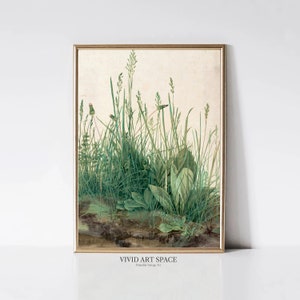 Great Piece of Turf, Albrecht Durer | Antique Botanical Painting | Realistic Wild Plants Print | Printable Wall Art | Digital Download