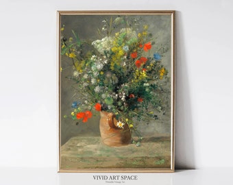 花、1885年、ピエール＝オーギュスト・ルノワール、即時ダウンロード