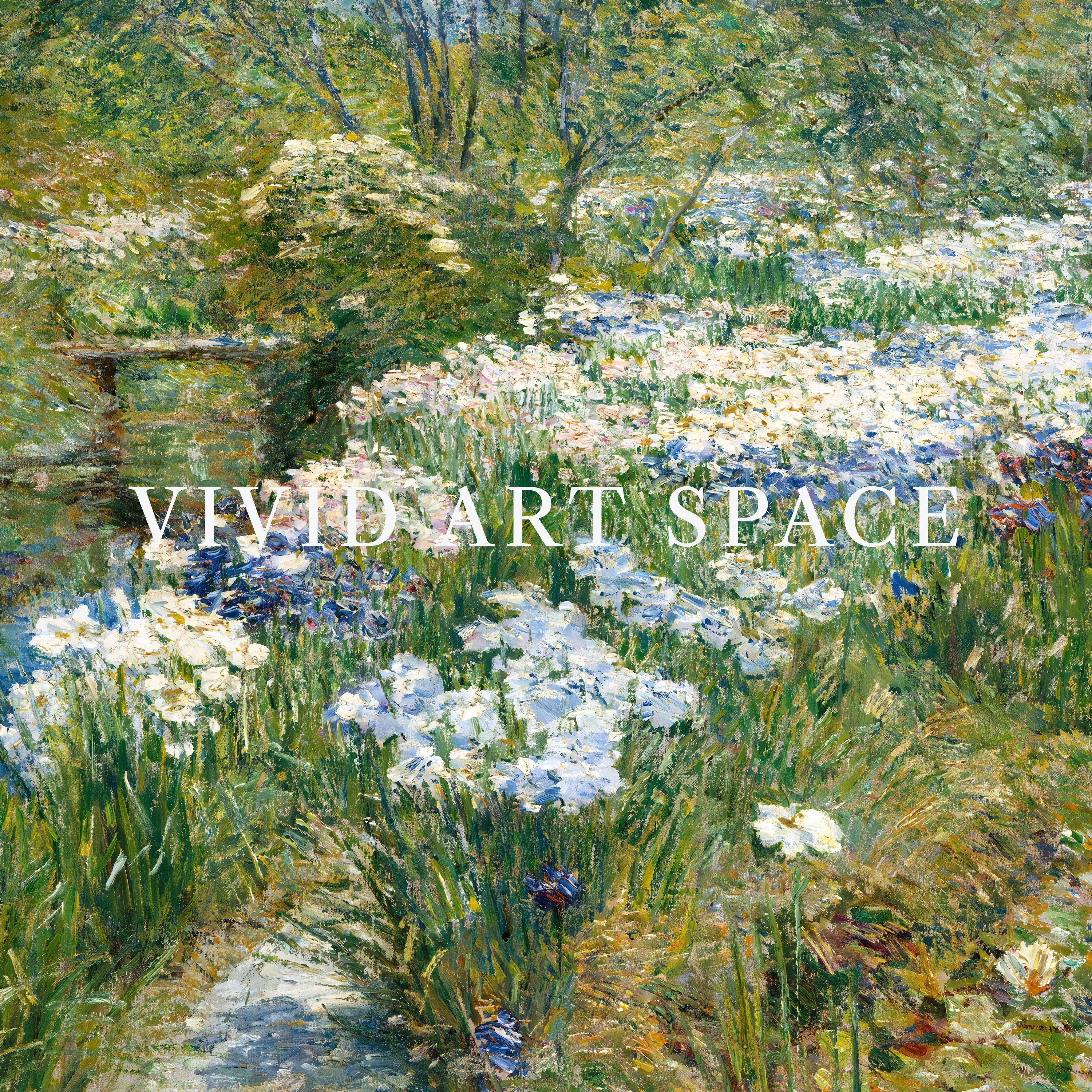 Blooming Flowers Garden | Impressionist Landscape Painting | Vintage ...
