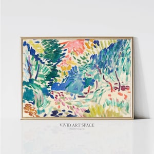 Paisagem de Henri Matisse em Collioure | Pintura Fauvista | Impressão de arte abstracta | pôster colorido | Arte de parede para impressão | Download digital