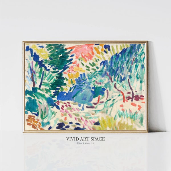 Henri Matisse Landschaft bei Collioure | Fauvismus Malerei | Abstrakter Kunstdruck | Buntes Poster | Druckbare Wandkunst | Digitaler Download