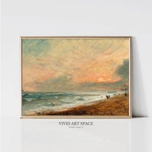 Hove Beach by John Constable | Vintage Seascape Painting | Coastal Sunset Art Print | Beach Print | Printable Wall Art | Digital Download