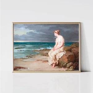 Miranda Tempest by John William Waterhouse | Pre-Raphaelite Art Print | Woman Portrait Painting | Printable Wall Art | Digital Download