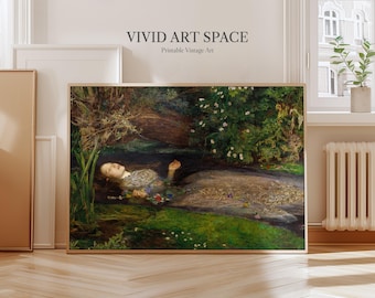 Ophelia by John Everett Millais | Canvas Print | Giclée Print | Fine Art Print | Large Wall Art Print | Pre-Raphaelite Art Print