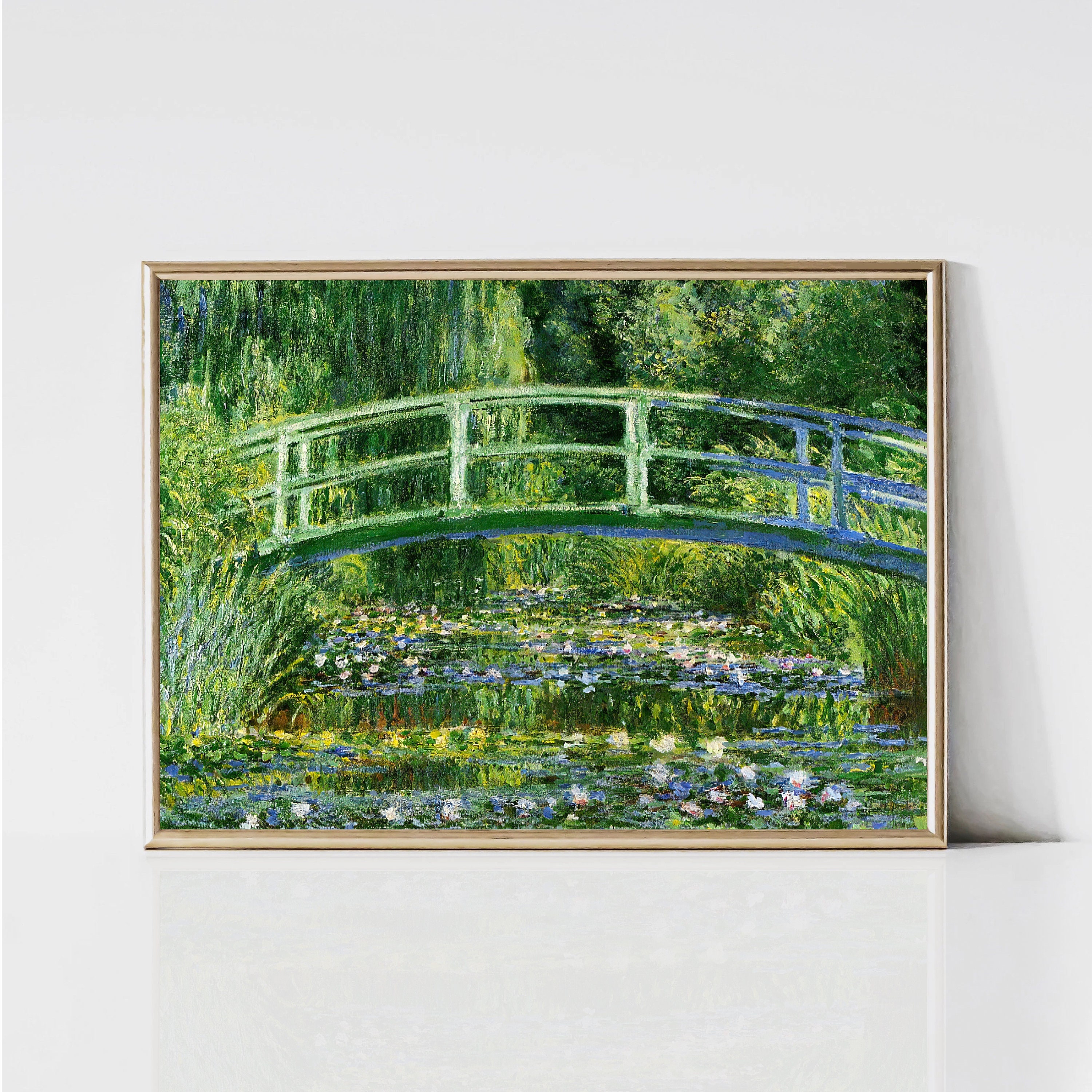 Claude Monet Water Lilies & Japanese Bridge | Impressionist