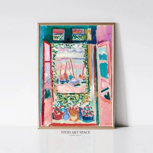 Henri Matisse Open Window | Fauvism Painting | Modern Colorful Poster | Abstract Art Print | Printable Wall Art | Digital Download