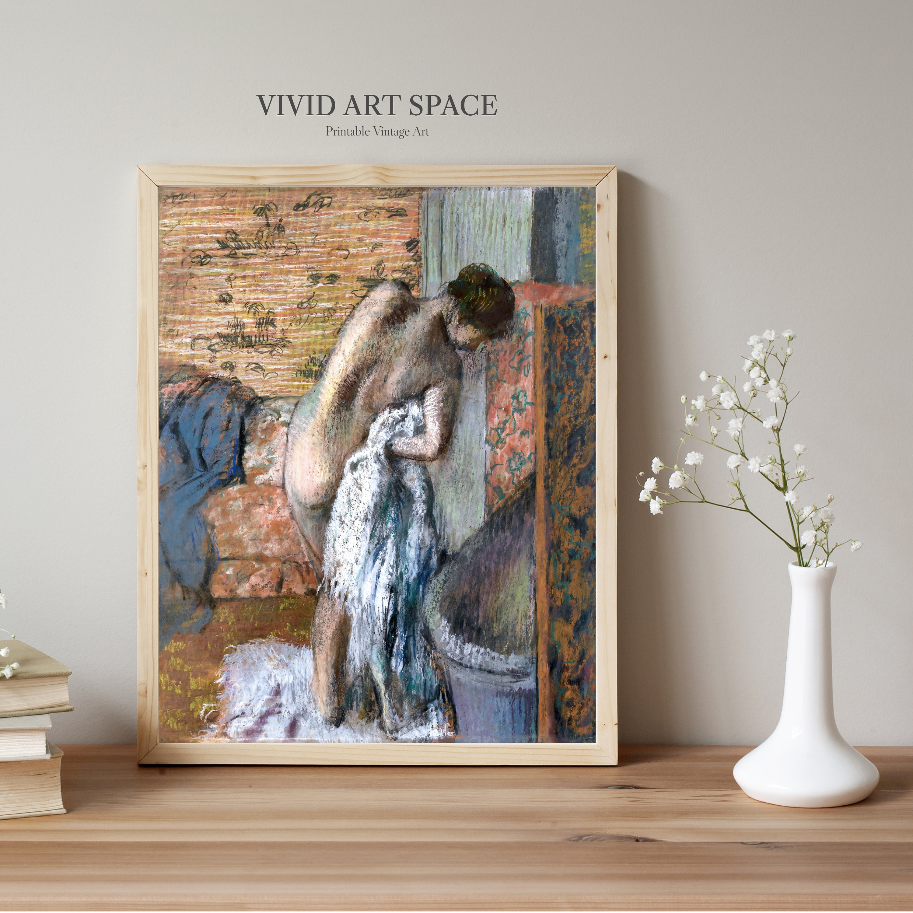 Edgar Degas After Bath Impressionist Woman Bathing Painting - Etsy UK