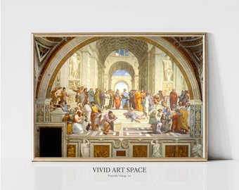 The School of Athens by Raphael | Renaissance Art Print | Famous Painting | Classic Art Print | Printable Wall Art | Digital Download