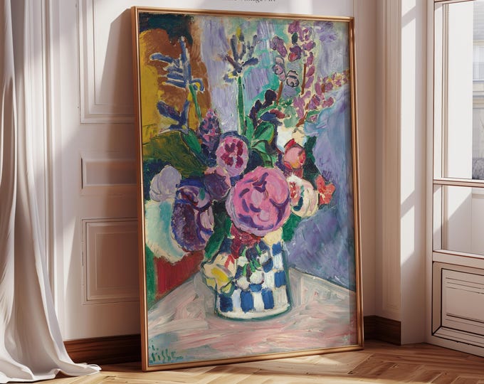 Henri Matisse Painting Print - Les Pivoines | Canvas Print | Giclée Print | Fine Art Print | Large Wall Art Print | Colorful Wall Art Poster