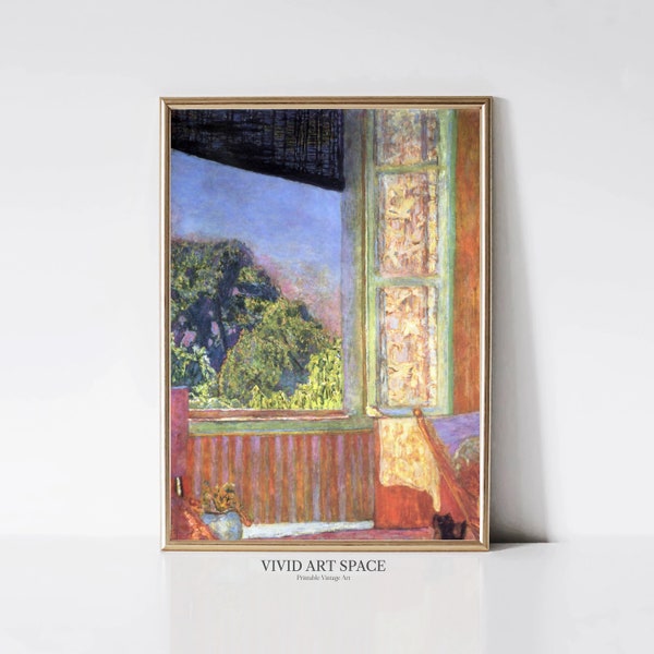 The Open Window by Pierre Bonnard | Post-Impressionist Art Print | Modern Landscape Painting Print | Printable Wall Art | Digital Download