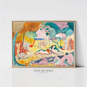 Henri Matisse Alegria da Vida | Impressão colorido moderno da arte | Impressão de arte abstracta | Pintura Fauvista | Arte de parede para impressão | Download digital