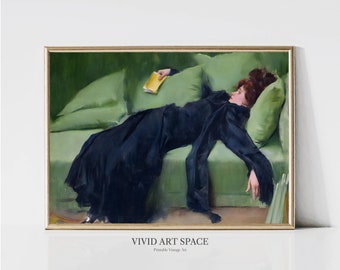 Decadent Young Woman (After the Dance) | Victorian Woman Portrait Painting | Vintage Art Print | Printable Wall Art | Digital Download