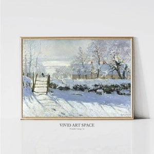 Magpie by Claude Monet | Impressionist Art Print | Winter Landscape Painting | Monet Art Print | Monet Printable Wall Art | Digital Download