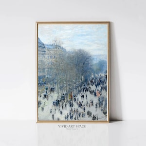 Boulevard des Capucines por Claude Monet | Pintura impressionista da arquitectura da cidade posters de <br> Entrega Rápida? Impressão artística de Paris | Arte de parede para impressão | Download Digital