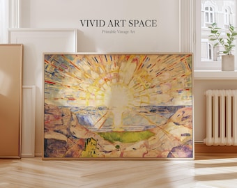 Edvard Munch - The Sun | Canvas Print | Giclée Print | Fine Art Print | Large Wall Art | Modern Painting Print | Expressionist Art Print