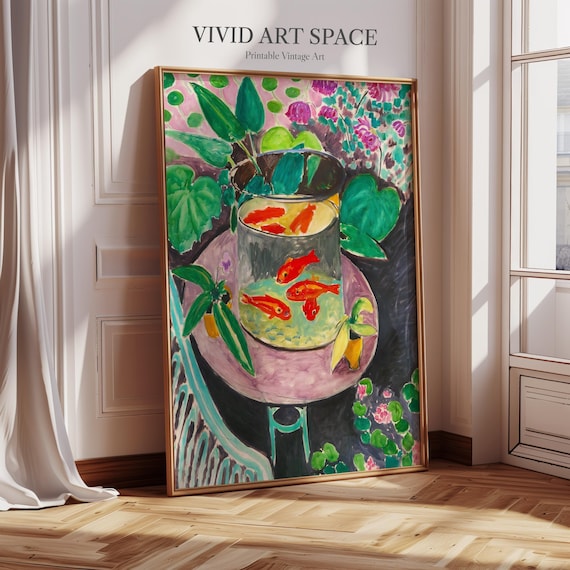 Henri Matisse Painting Print - Goldfish | Canvas Print | Giclée Print | Fine Art Print | Large Wall Art Print | Colorful Wall Art Poster