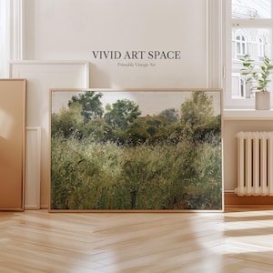 Lush Wild Meadow Painting Print | Vintage Landscape Print | Canvas Print | Giclée Print | Fine Art Print | Large Wall Art Print