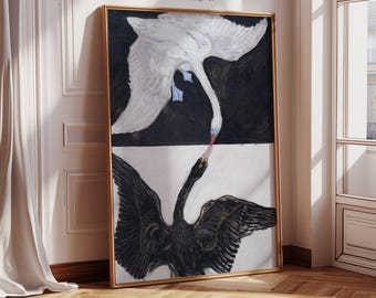 Hilma af Klint - The Swan | Canvas Print | Giclée Print | Fine Art Print | Large Wall Art | Modern Painting Print | Swan Poster
