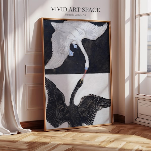 Hilma af Klint - The Swan | Canvas Print | Giclée Print | Fine Art Print | Large Wall Art | Modern Painting Print | Swan Poster