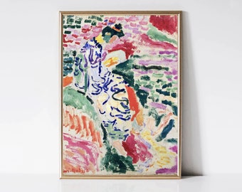 Henri Matisse Japanese Woman by Water | Fauvist Painting | Abstract Art Print | Modern Art Print | Printable Wall Art | Digital Download