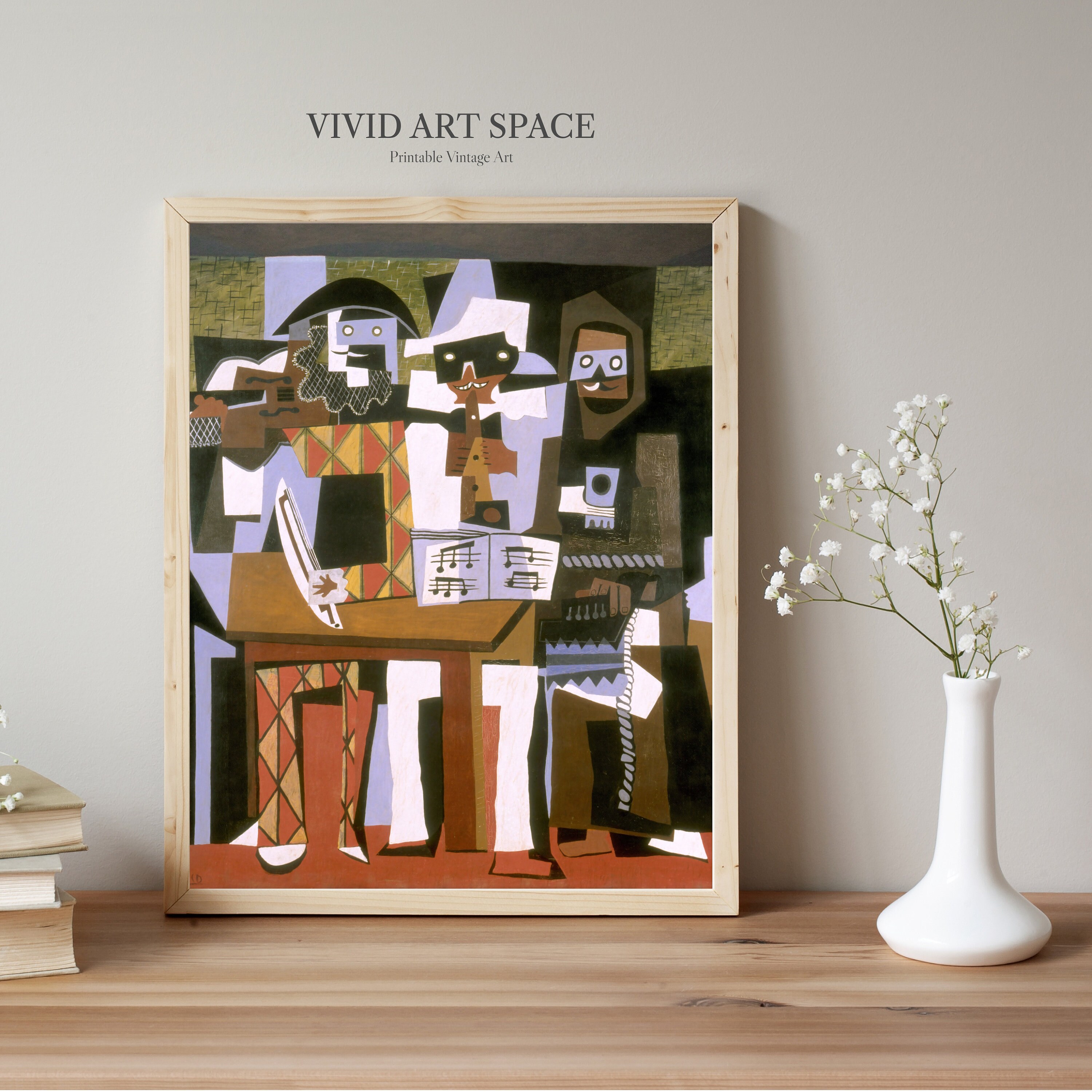 Pablo Picasso, Three Musicians | Modernist Cubism Portrait