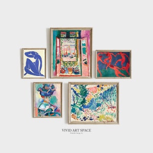 Henri Matisse Set of 5 | Printable Gallery Wall Set | Modern Fauvism Painting | Abstract Art Print | Digital Download | Printable Wall Art