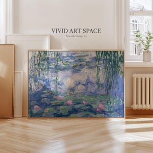 Claude Monet Painting Print - Water Lilies | Canvas Print | Giclée Print | Fine Art Print | Large Wall Art Print | Impressionist Art Poster